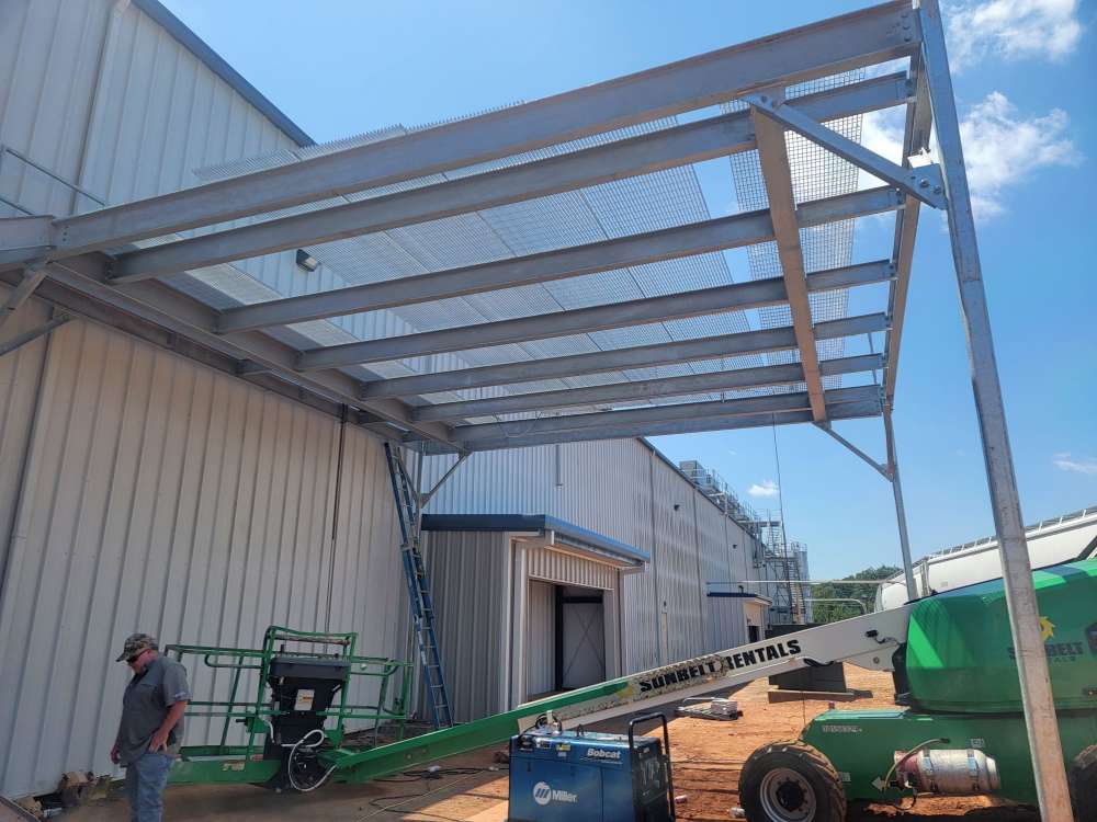Industrial Construction - steel canopy